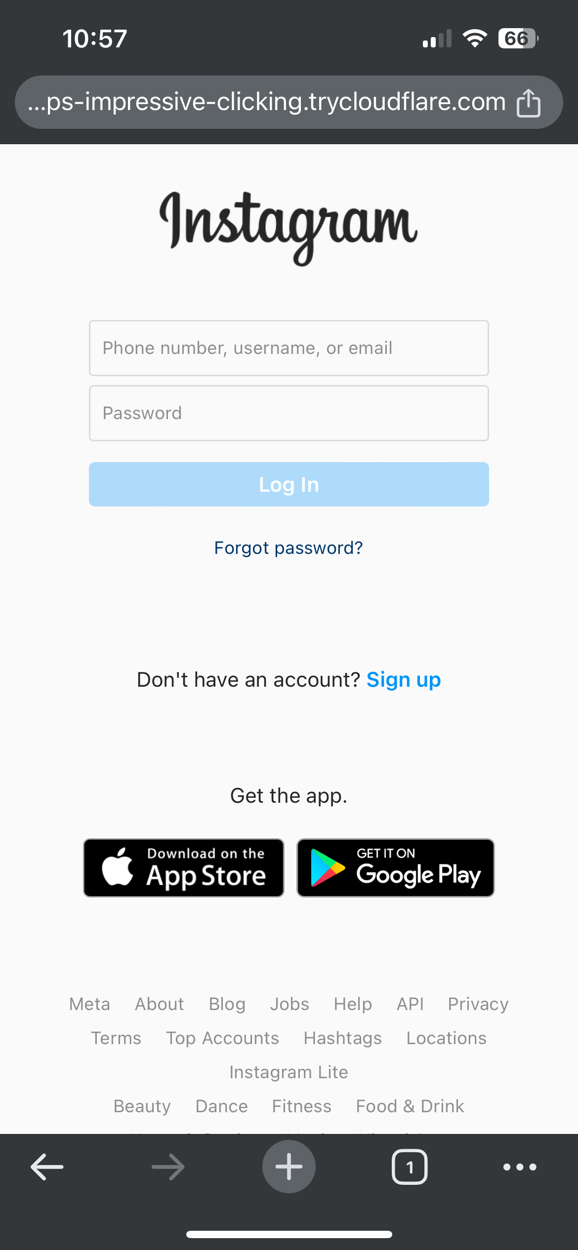 Phishing Page Access