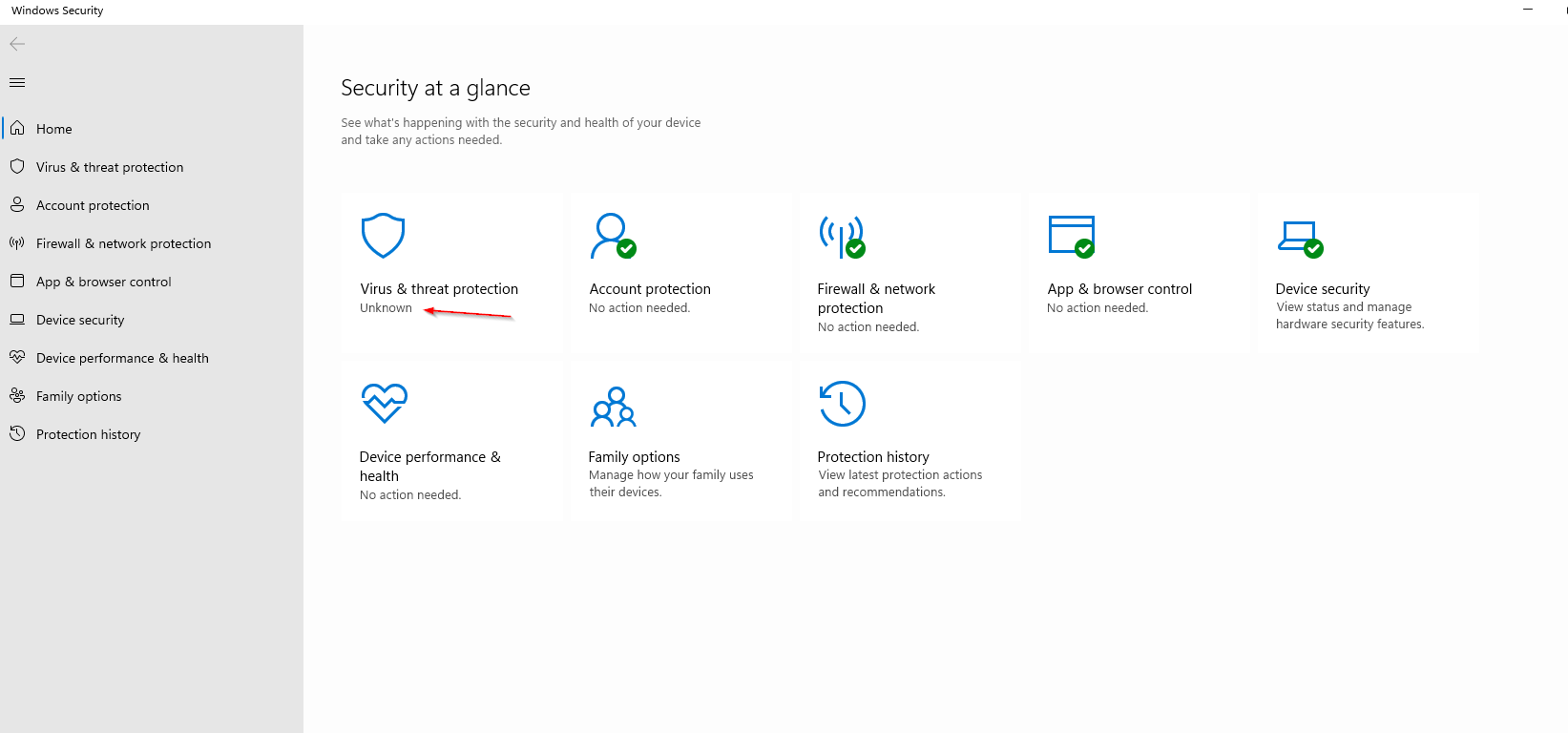Windows Security Status After Reboot