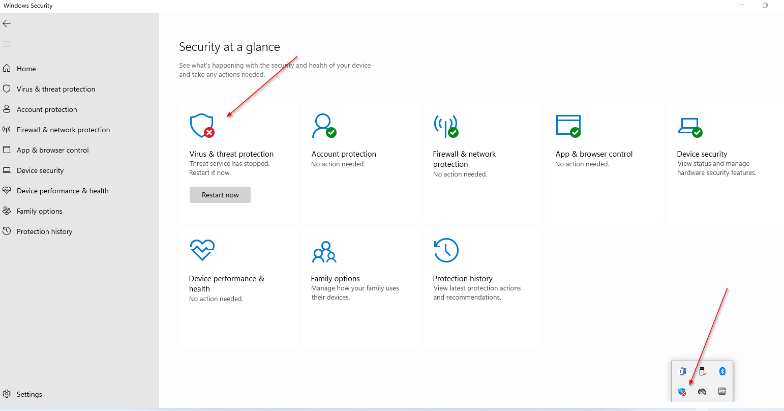Defender Notification Icon